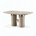 Marble coffee table with gold accents and rectangular top 120 x 80 x 45cm