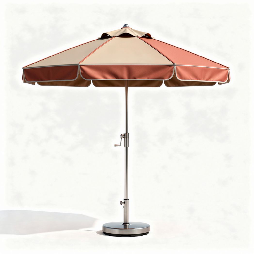 Outdoor patio umbrella with aluminum pole and UV-resistant fabric 250 x 250 x 250cm